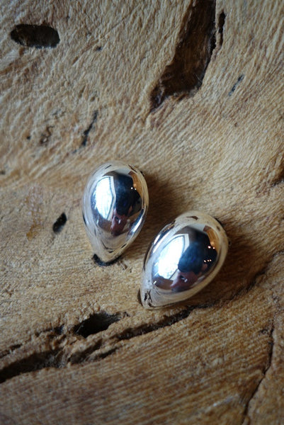 Handcrafted solid sterling .925 silver clip earrings from Taxco, Mexico