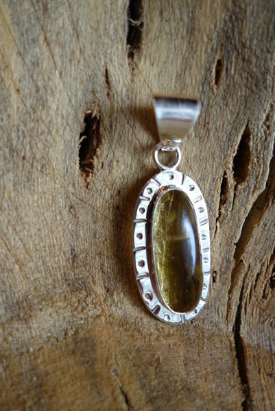 Sterling Silver with Natural Stone Pendant