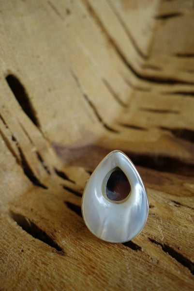 Size 6.5 Sterling Silver with Natural Stone Ring