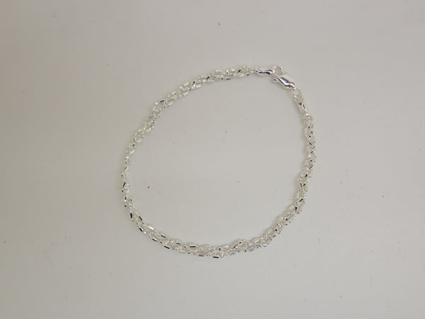 Handcrafted solid sterling .925 silver 925 Silver Bolita 120 Antada Trenzada from Taxco, Mexico