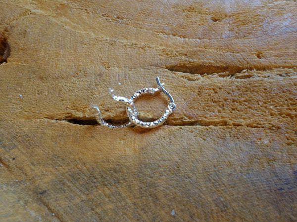 Handcrafted solid sterling .925 silver 10cm Diamond Cut Solid Silver  HOOP Earrings from Taxco, Mexico