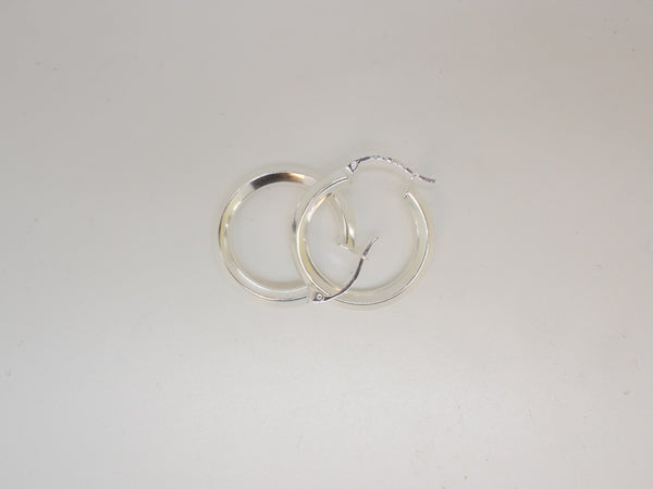 Handcrafted solid sterling .925 silver 22cm Solid Silver HOOP Earrings from Taxco, Mexico
