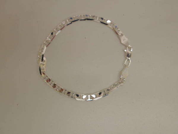 Handcrafted solid sterling .925 silver 9 inch Gucci Style Link Silver Bracelet from Taxco, Mexico