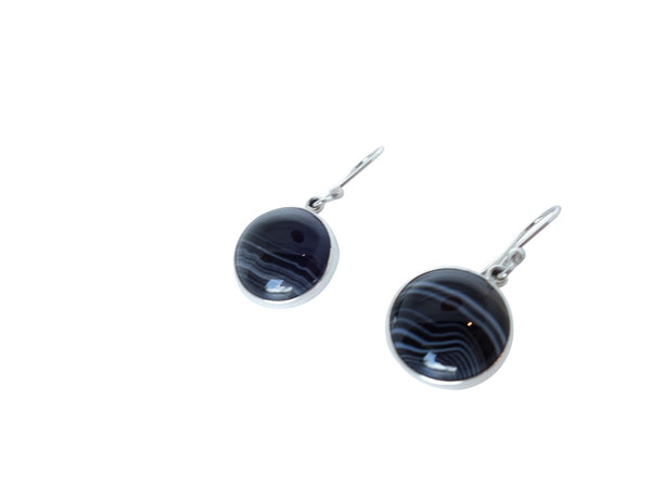 No Mas! Agate 925 Solid Silver Earrings