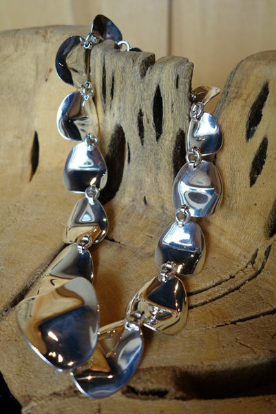 Handcrafted solid sterling .925 silver necklace from Taxco, Mexico