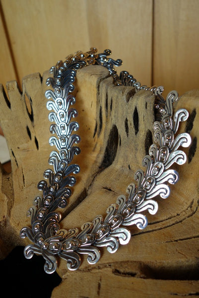 Handcrafted solid sterling .925 silver necklace from Taxco, Mexico