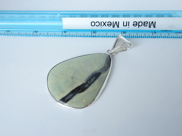 No Mas! 6cm Green Turquoise Solid 925 Silver Pendant