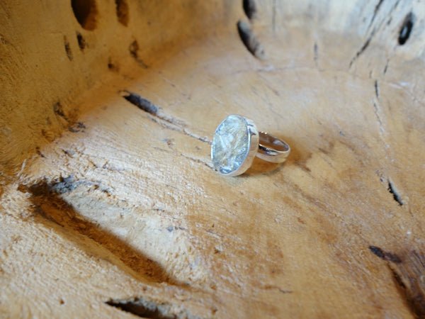 No Mas! Size 7 Rutilated Quartz in 925 Solid Silver Ring